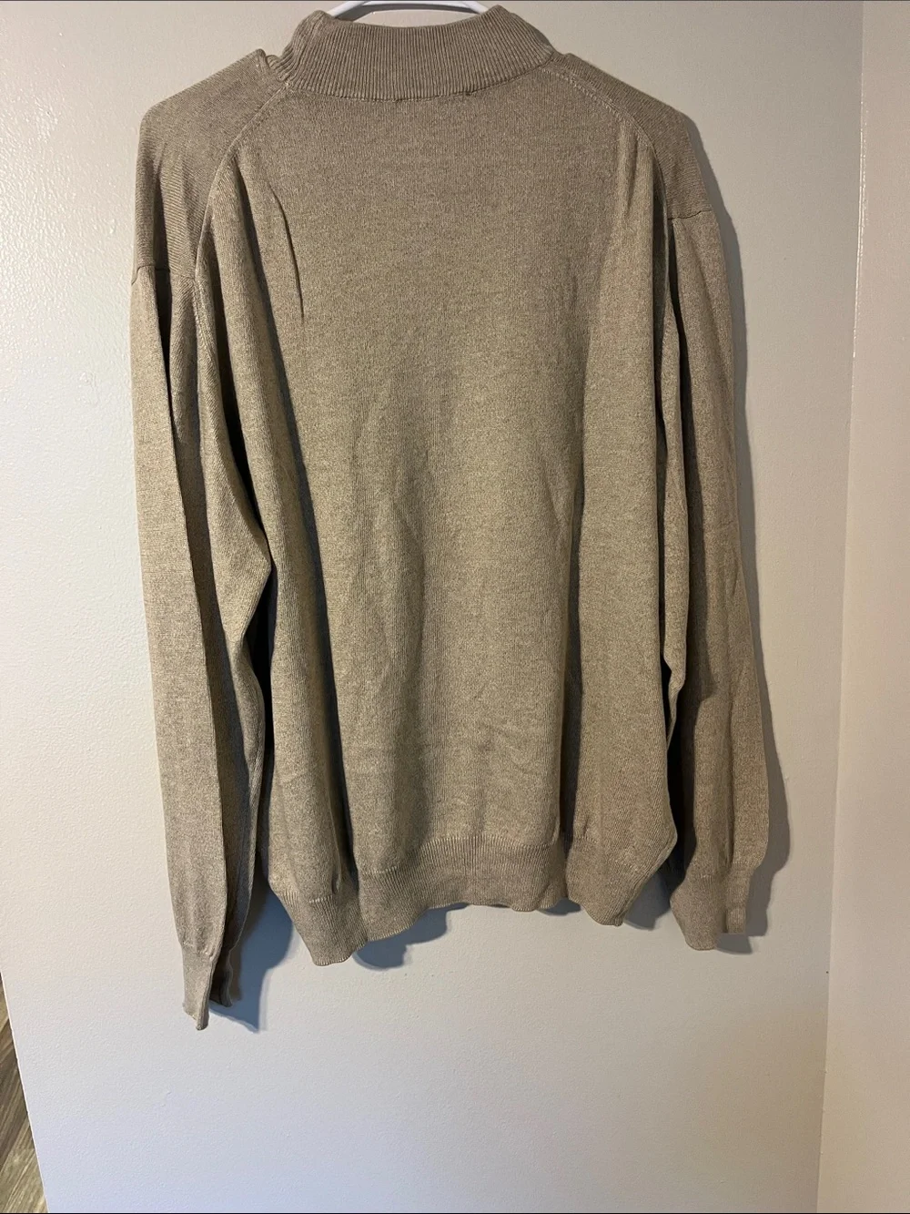Men's Turtleneck Sweater in Taupe - Minimal Knit